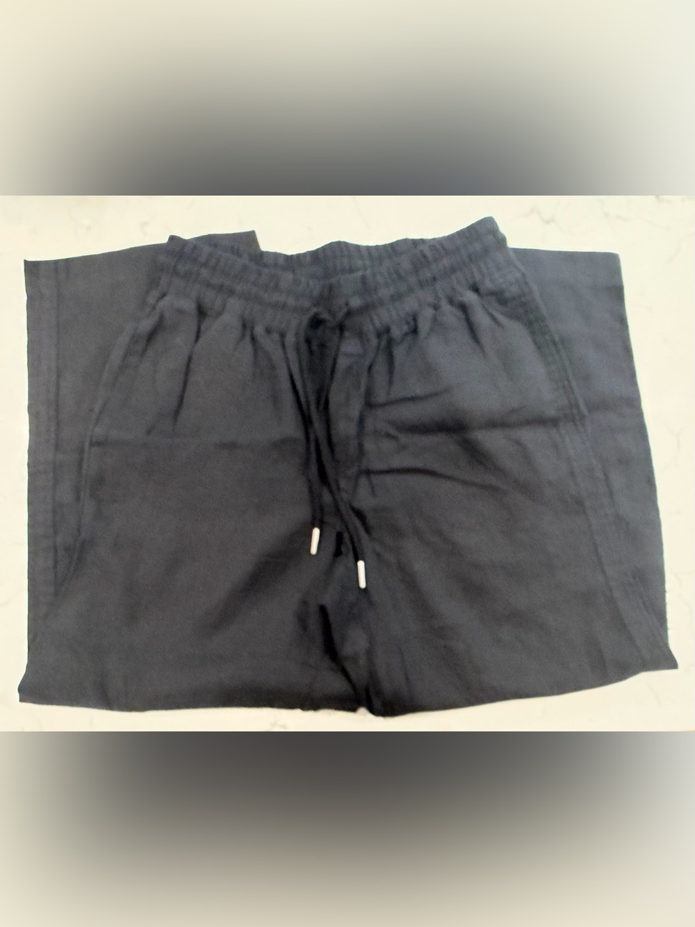 Quince Women’s Black Linen Blend Vest & Pants Outfit - Picture 6 of 7
